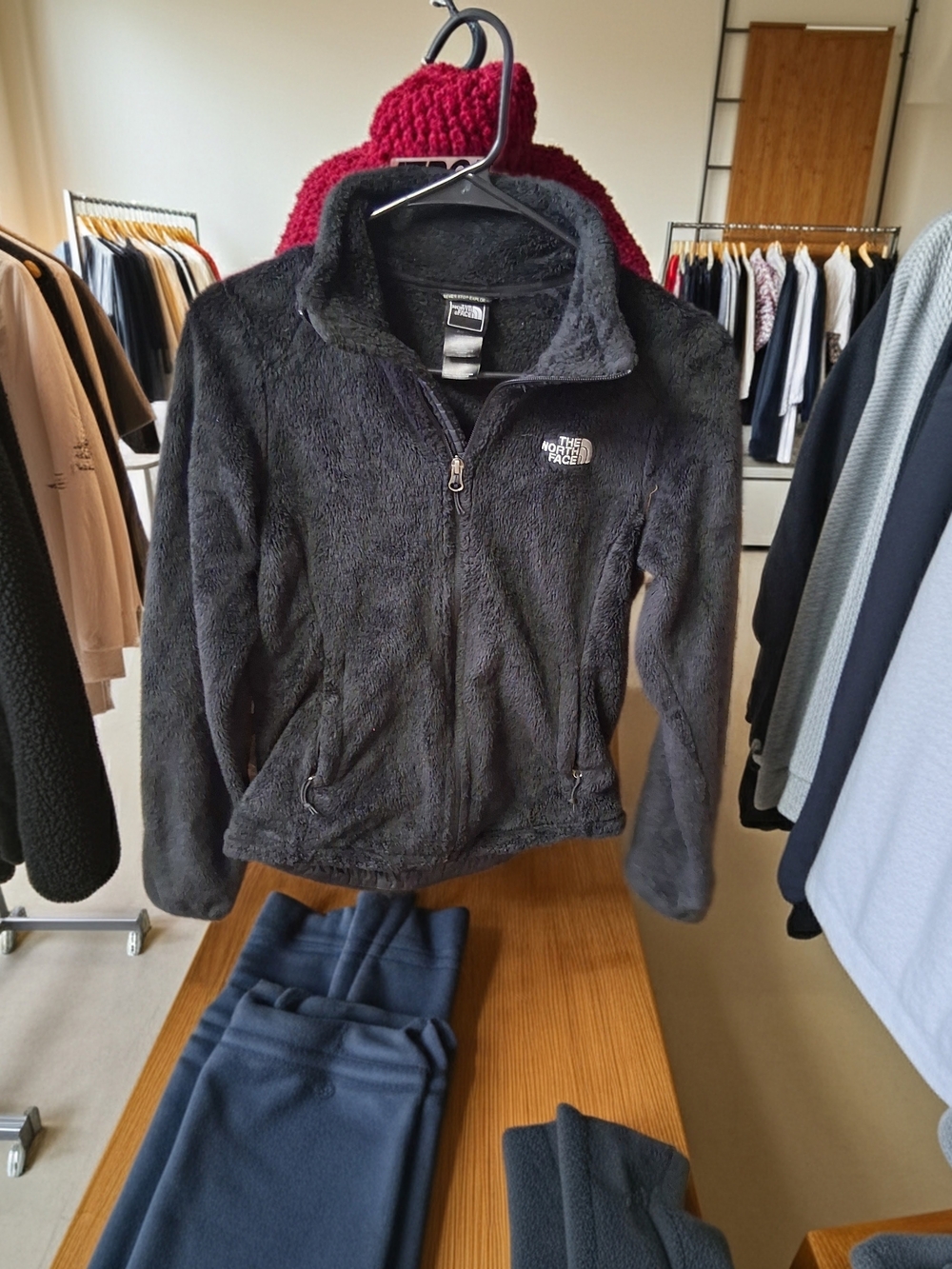 The North Face Women's Charcoal Black Teddy Fleece Jacket